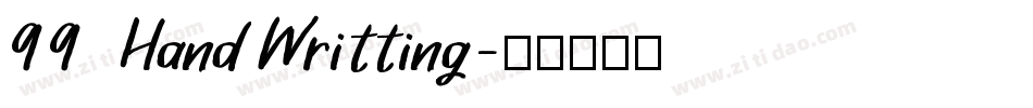 99 HandWritting字体转换
